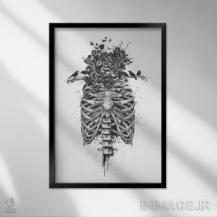 تابلو درخت زندگی اثر بالازس شولتی - نمای قابدار مشکی