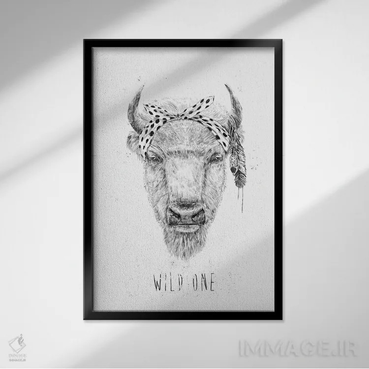 تابلو وحشی اثر بالازس شولتی - نمای قابدار مشکی