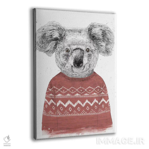 تابلو کوآلای زمستانی قرمز اثر بالازس شولتی - نمای پرسپکتیو محصول