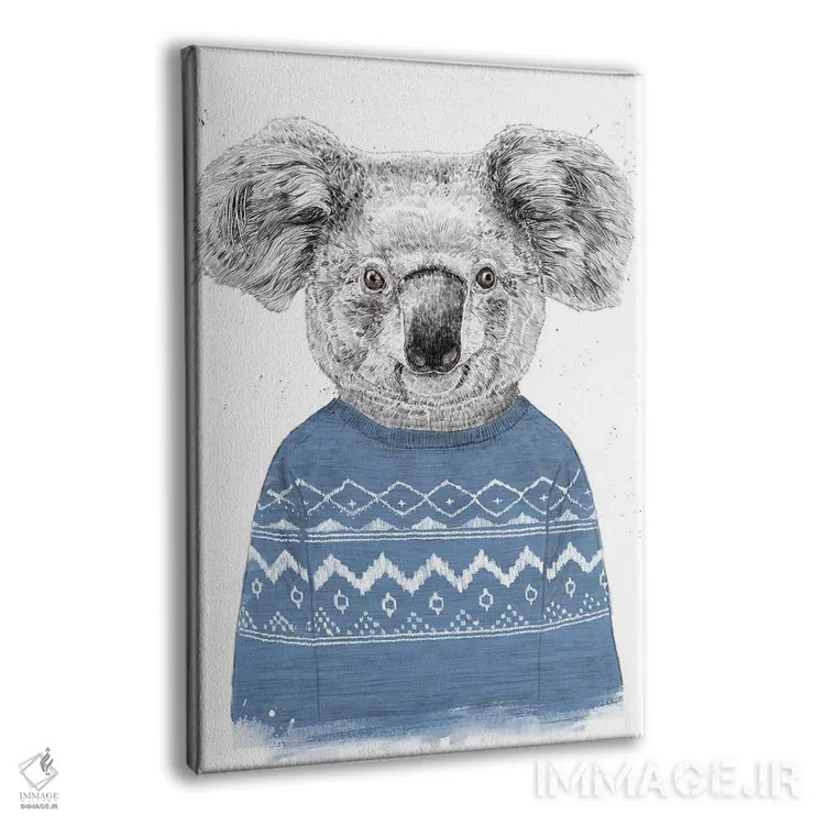 تابلو کوآلای زمستانی آبی اثر بالازس شولتی - نمای پرسپکتیو محصول