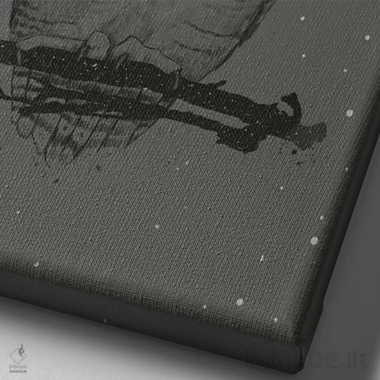 تابلو جغد زمستانی اثر بالازس شولتی - نمای نزدیک بافت بوم