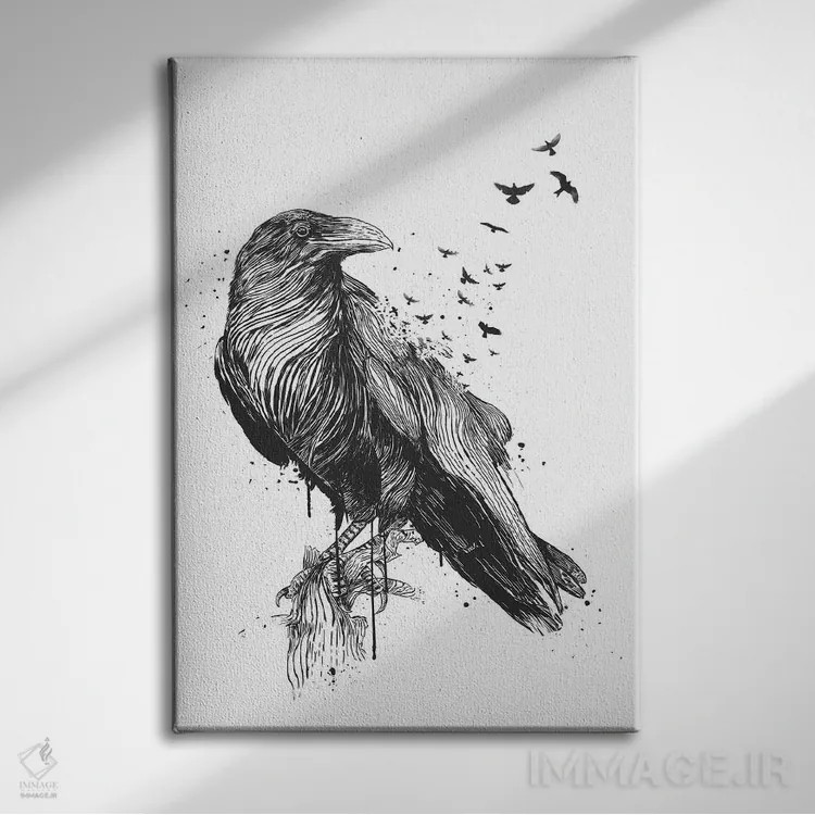 تابلو زاده شده برای آزادی (سیاه و سفید) اثر بالازس شولتی - نمای روبهرو روی دیوار