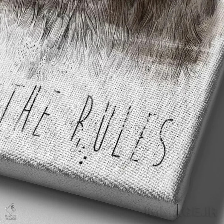 تابلو قانونشکنی کن (رنگی) اثر بالازس شولتی - نمای نزدیک بافت بوم