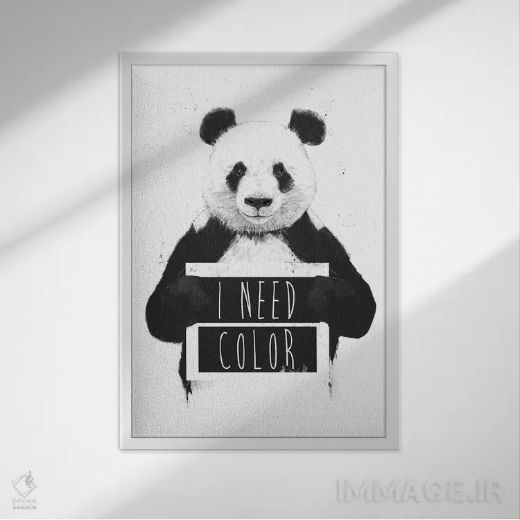 تابلو من به رنگ نیاز دارم اثر بالازس شولتی - نمای قابدار سفید