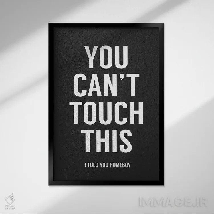 تابلو نمیتوانی به این دست بزنی اثر بالازس شولتی - نمای قابدار مشکی