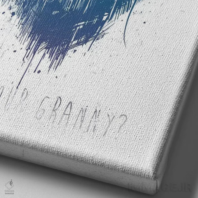 تابلو مادربزرگت کیه؟ اثر بالازس شولتی - نمای نزدیک بافت بوم