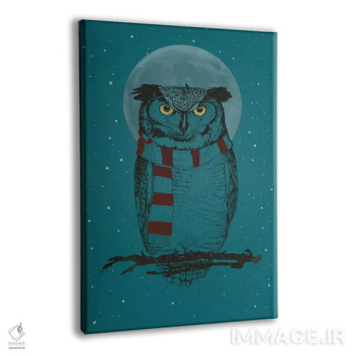 تابلو جغد زمستانی ۲ اثر بالازس شولتی - نمای پرسپکتیو محصول