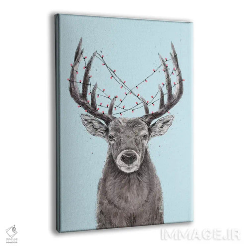 تابلو گوزن کریسمس ۲ اثر بالازس شولتی - نمای پرسپکتیو محصول