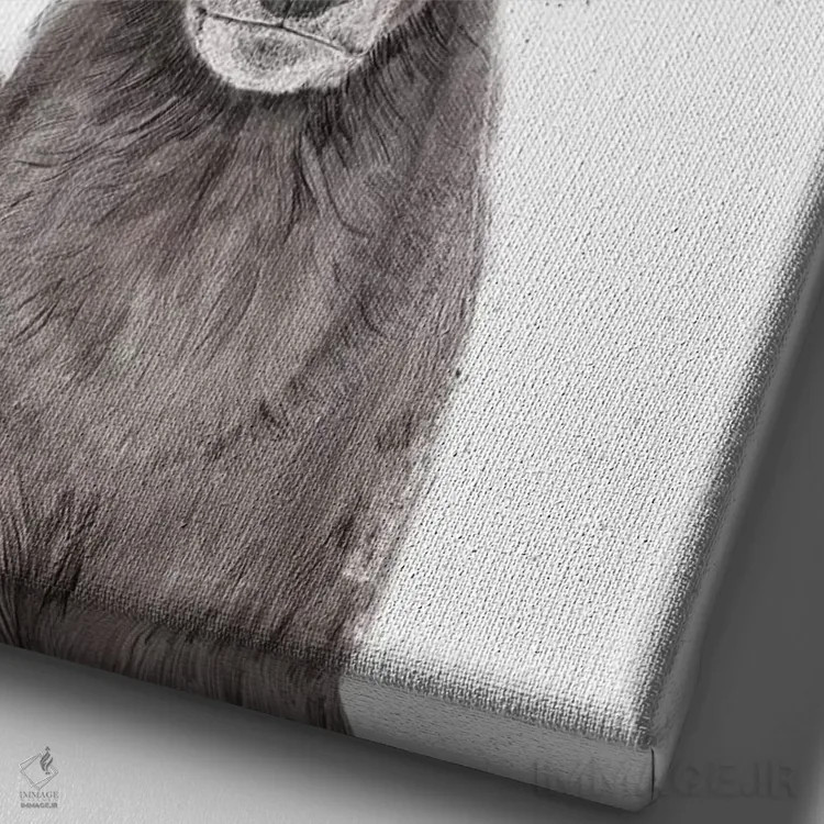 تابلو گوزن کریسمس اثر بالازس شولتی - نمای نزدیک بافت بوم