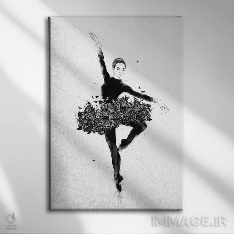 تابلو رقص گلها اثر بالازس شولتی - نمای روبهرو روی دیوار