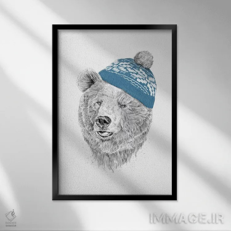 تابلو سلام زمستان اثر بالازس شولتی - نمای قابدار مشکی