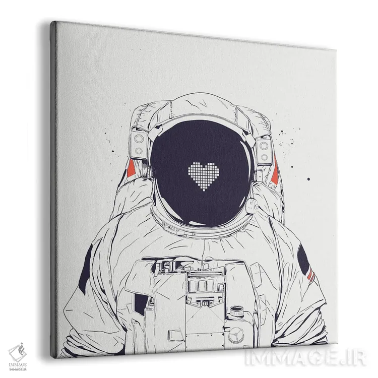 تابلو عشق فضانورد اثر بالازس شولتی - نمای پرسپکتیو محصول