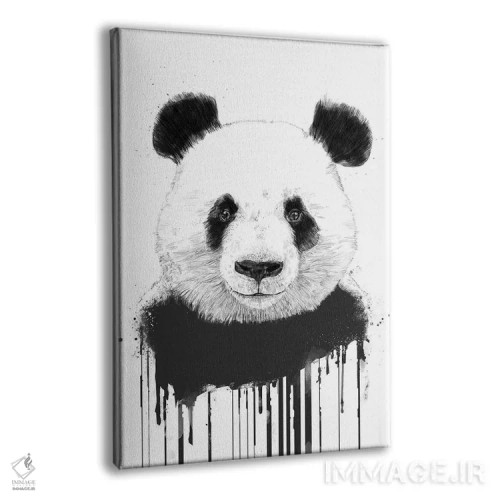 تابلو پاندای گرافیتی اثر بالازس شولتی - نمای پرسپکتیو محصول