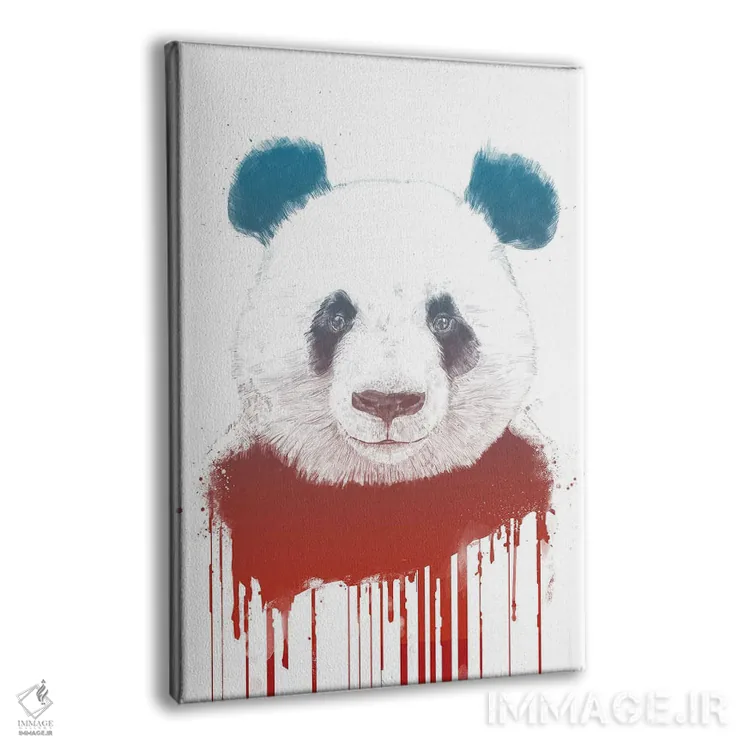 تابلو پاندای گرافیتی ۲ اثر بالازس شولتی - نمای پرسپکتیو محصول