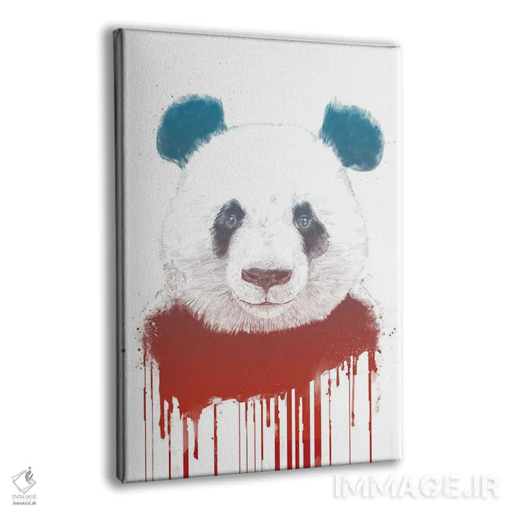 تابلو پاندای گرافیتی ۲ اثر بالازس شولتی - نمای پرسپکتیو محصول