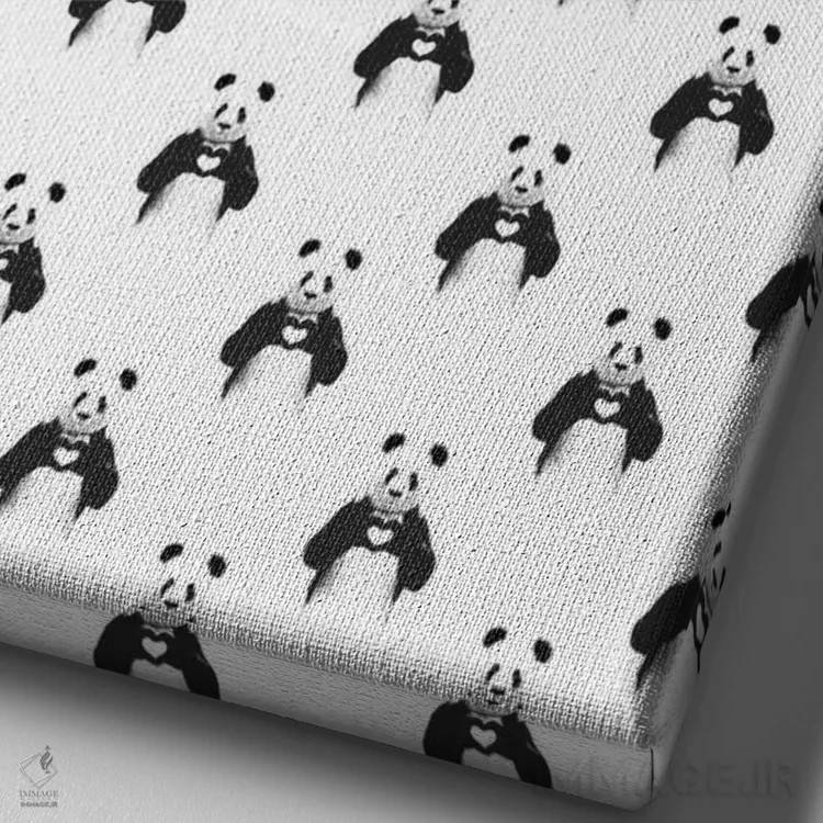 تابلو تنها چیزی که نیاز داری عشق است (پترن) اثر بالازس شولتی - نمای نزدیک بافت بوم