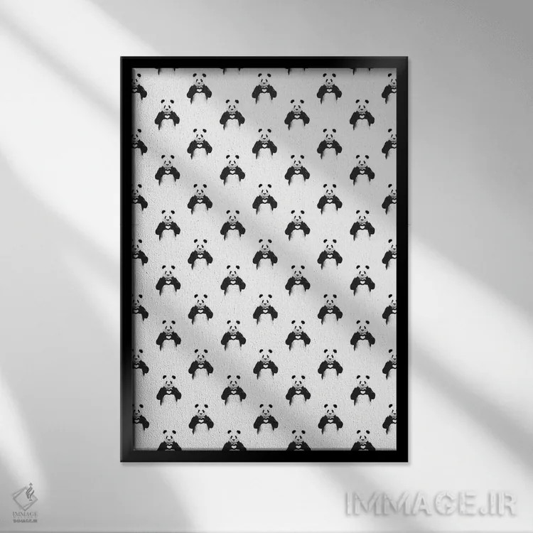 تابلو تنها چیزی که نیاز داری عشق است (پترن) اثر بالازس شولتی - نمای قابدار مشکی