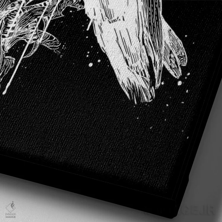 تابلو زاده شده برای آزادی ۲ اثر بالازس شولتی - نمای نزدیک بافت بوم