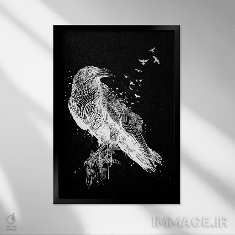 تابلو زاده شده برای آزادی ۲ اثر بالازس شولتی - نمای قابدار مشکی