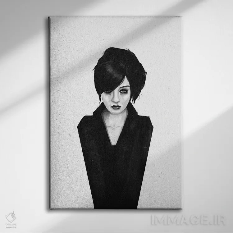 تابلو بیوه اثر بالازس شولتی - نمای روبهرو روی دیوار