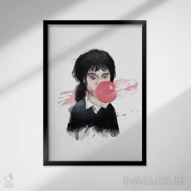 تابلو بادکنک اثر بالازس شولتی - نمای قابدار مشکی