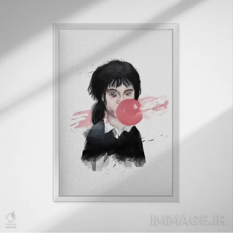 تابلو بادکنک اثر بالازس شولتی - نمای قابدار سفید