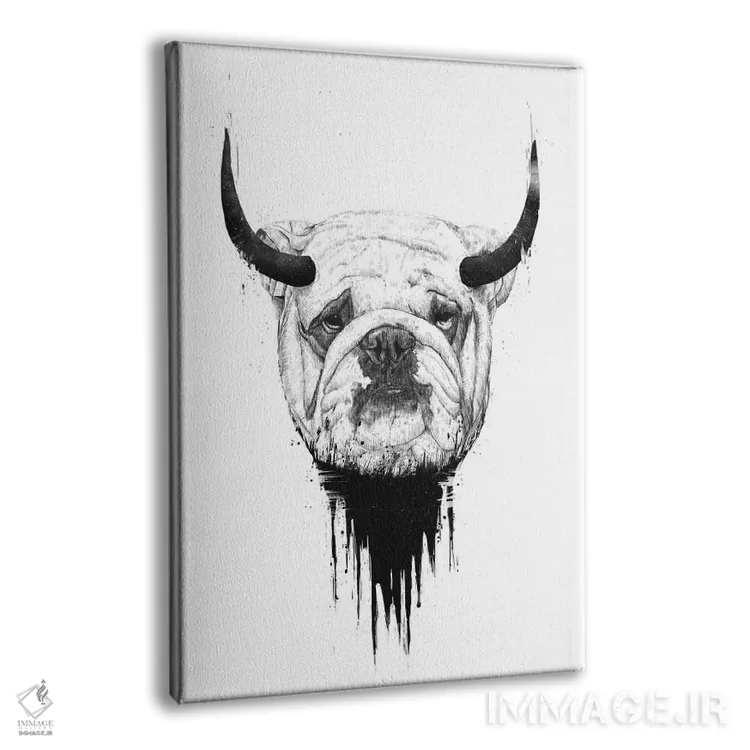 تابلو بولداگ (نژاد سگ) اثر بالازس شولتی - نمای پرسپکتیو محصول