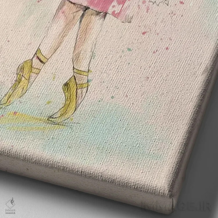 تابلو ملکهٔ رقص اثر بالازس شولتی - نمای نزدیک بافت بوم