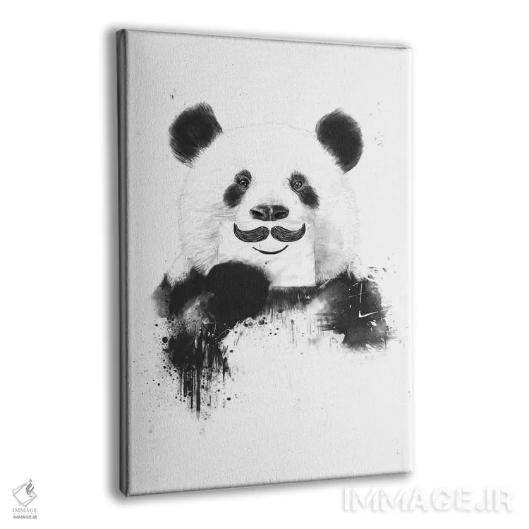 تابلو پاندای بامزه اثر بالازس شولتی - نمای پرسپکتیو محصول