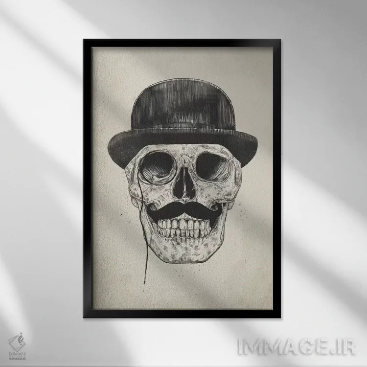 تابلو آقایان هرگز نمیمیرند اثر بالازس شولتی - نمای قابدار مشکی