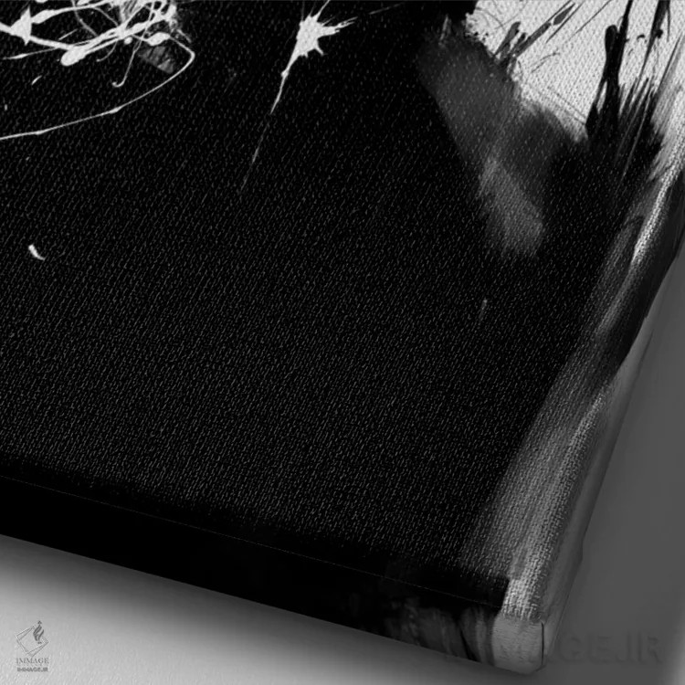 تابلو دیوار شیشهای اثر بالازس شولتی - نمای نزدیک بافت بوم