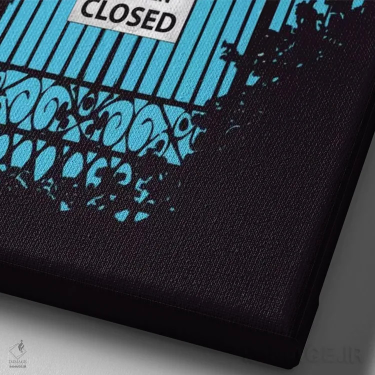 تابلو دروازهٔ بهشت اثر بالازس شولتی - نمای نزدیک بافت بوم