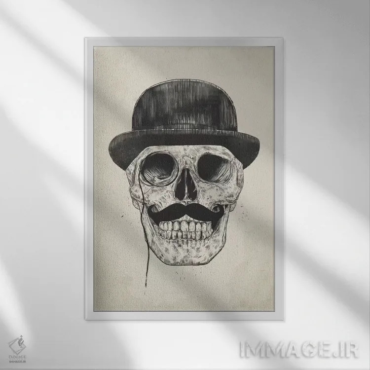 تابلو آقایان هرگز نمیمیرند اثر بالازس شولتی - نمای قابدار سفید