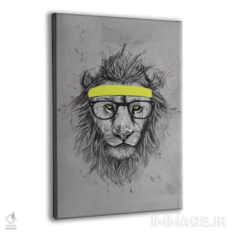 تابلو شیر هیپستر اثر بالازس شولتی - نمای پرسپکتیو محصول