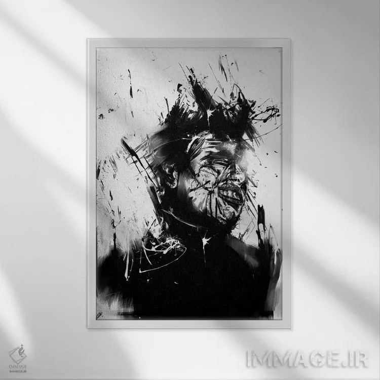 تابلو دیوار شیشهای اثر بالازس شولتی - نمای قابدار سفید