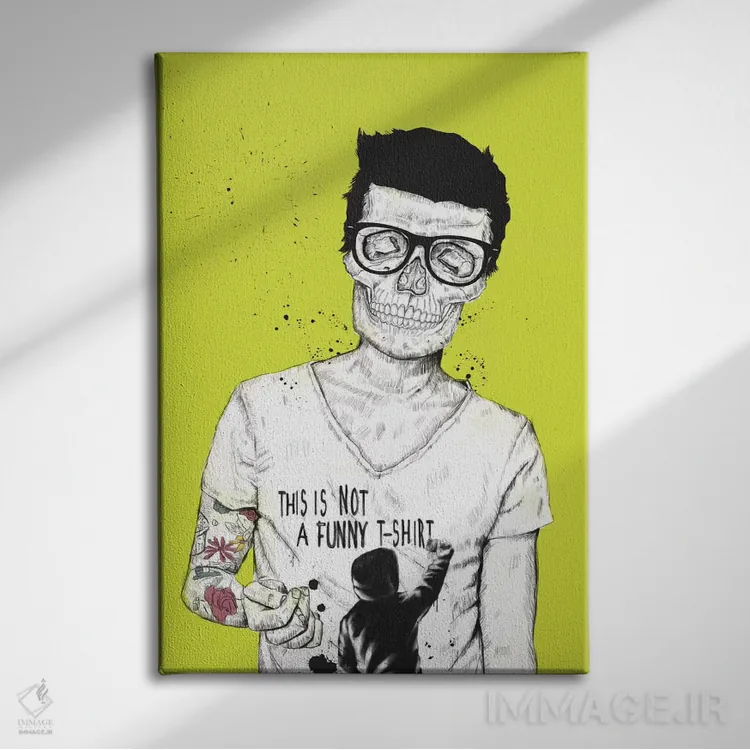 تابلو هیپسترها نمردهاند اثر بالازس شولتی - نمای روبهرو روی دیوار