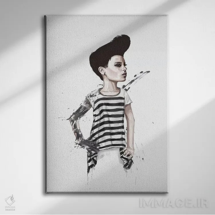 تابلو بیعنوان دو اثر بالازس شولتی - نمای روبهرو روی دیوار