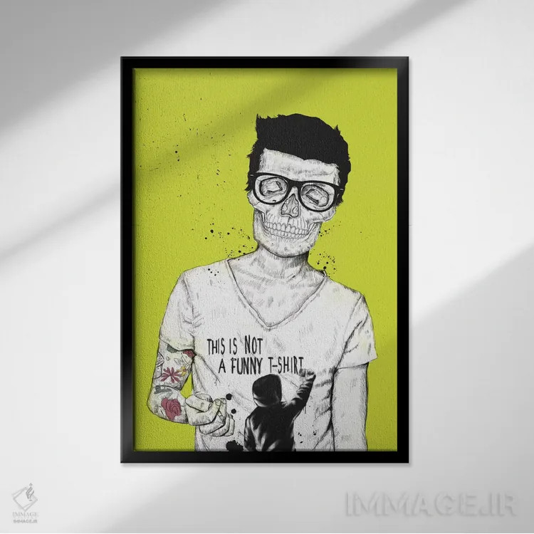 تابلو هیپسترها نمردهاند اثر بالازس شولتی - نمای قابدار مشکی