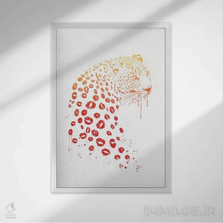 تابلو مرا ببوس اثر بالازس شولتی - نمای قابدار سفید