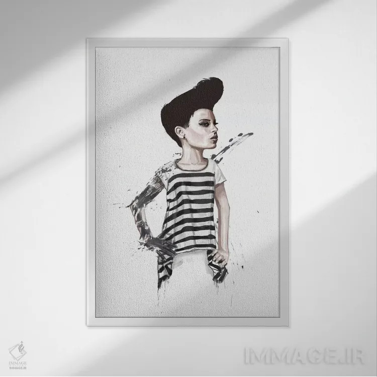 تابلو بیعنوان دو اثر بالازس شولتی - نمای قابدار سفید