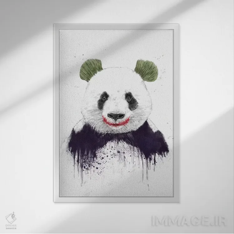 تابلو چهرهٔ جوکر اثر بالازس شولتی - نمای قابدار سفید