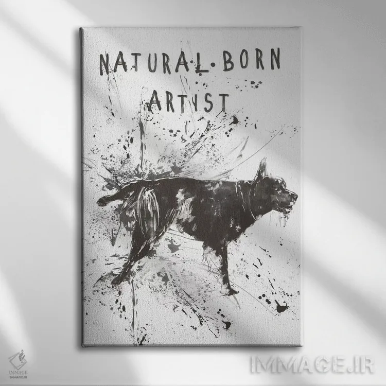 تابلو هنرمند مادرزاد اثر بالازس شولتی - نمای روبهرو روی دیوار