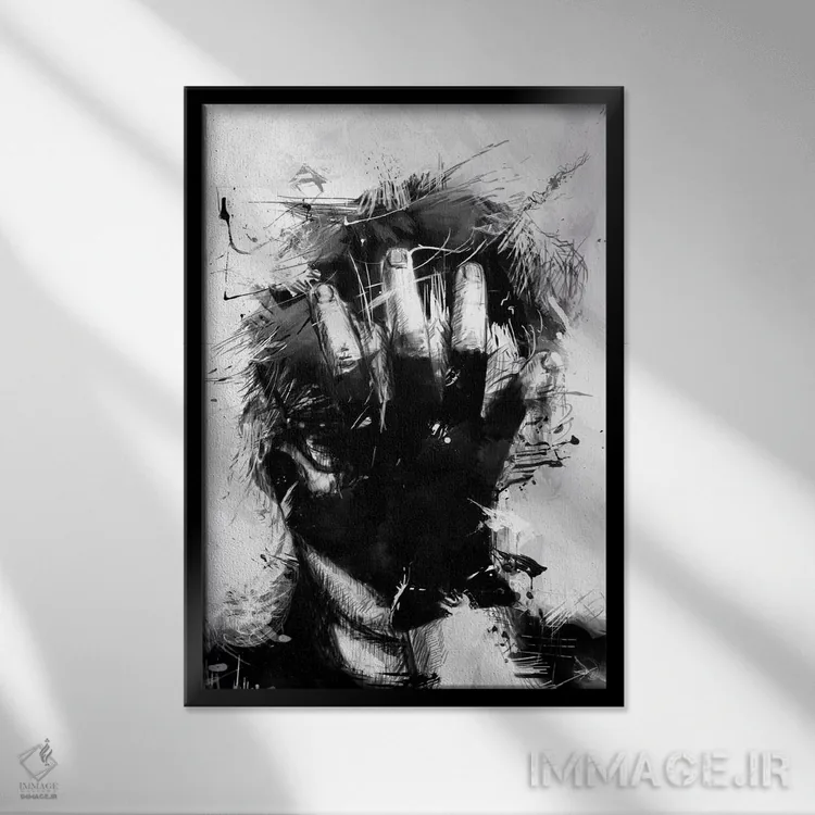 تابلو پرتره اثر بالازس شولتی - نمای قابدار مشکی