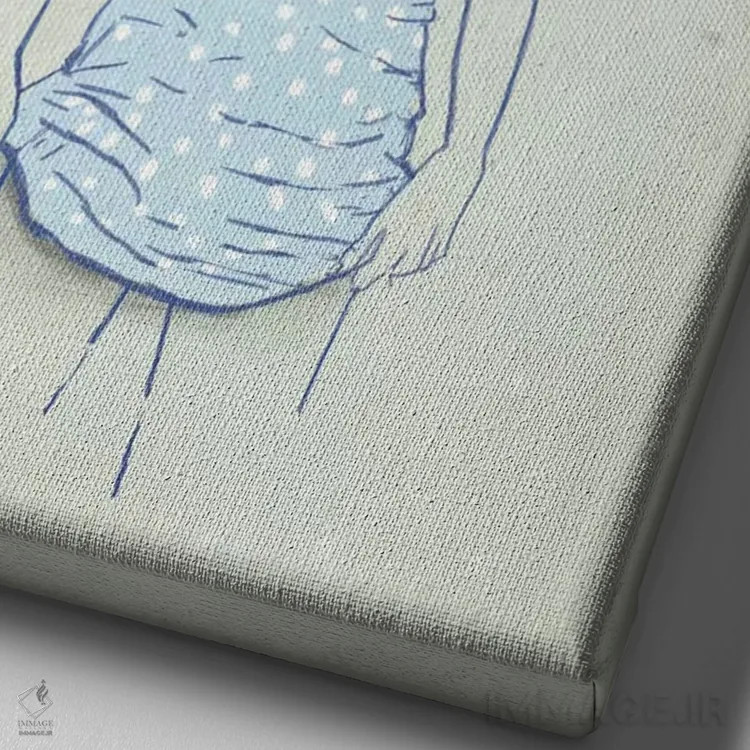 تابلو پینآپ (هنر تصویری زنان دهه ۴۰-۵۰) اثر بالازس شولتی - نمای نزدیک بافت بوم