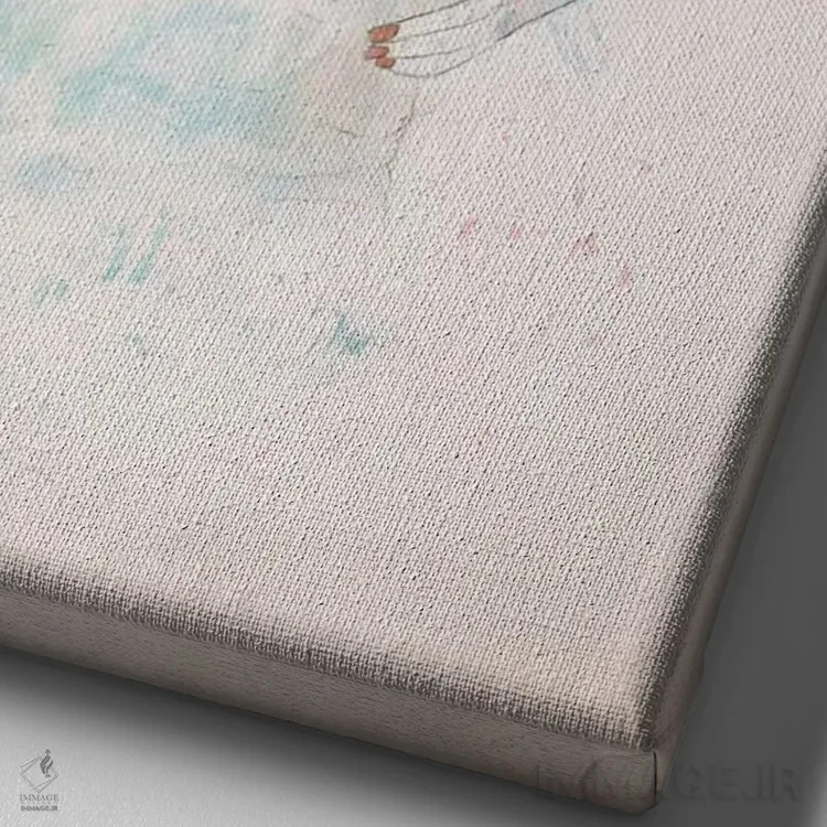 تابلو ژست با اسلحه دو اثر بالازس شولتی - نمای نزدیک بافت بوم