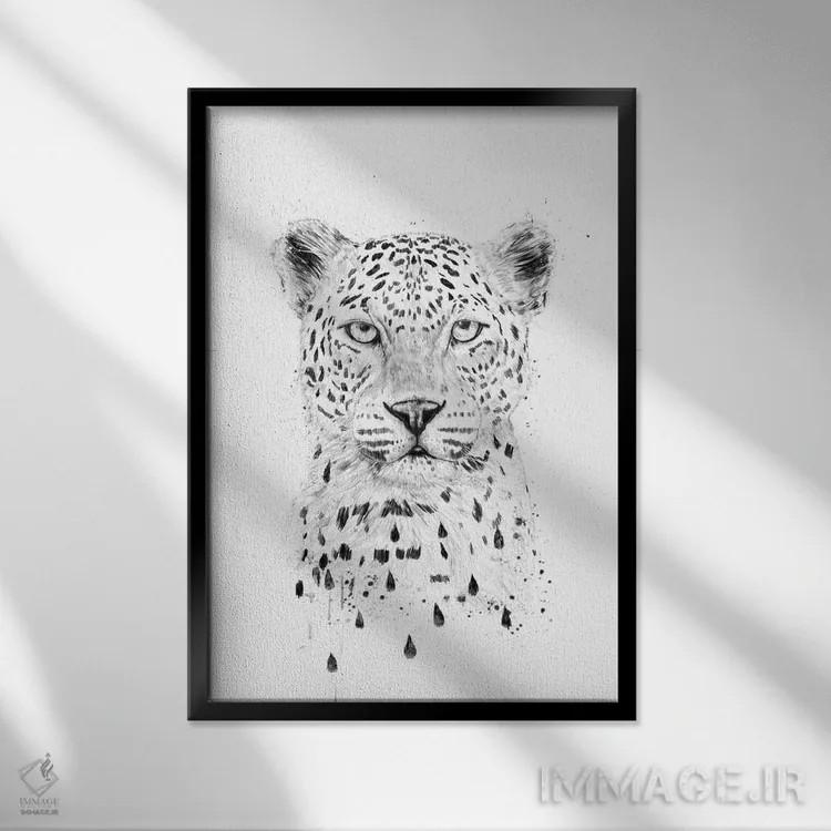 تابلو دوباره باران میبارد اثر بالازس شولتی - نمای قابدار مشکی