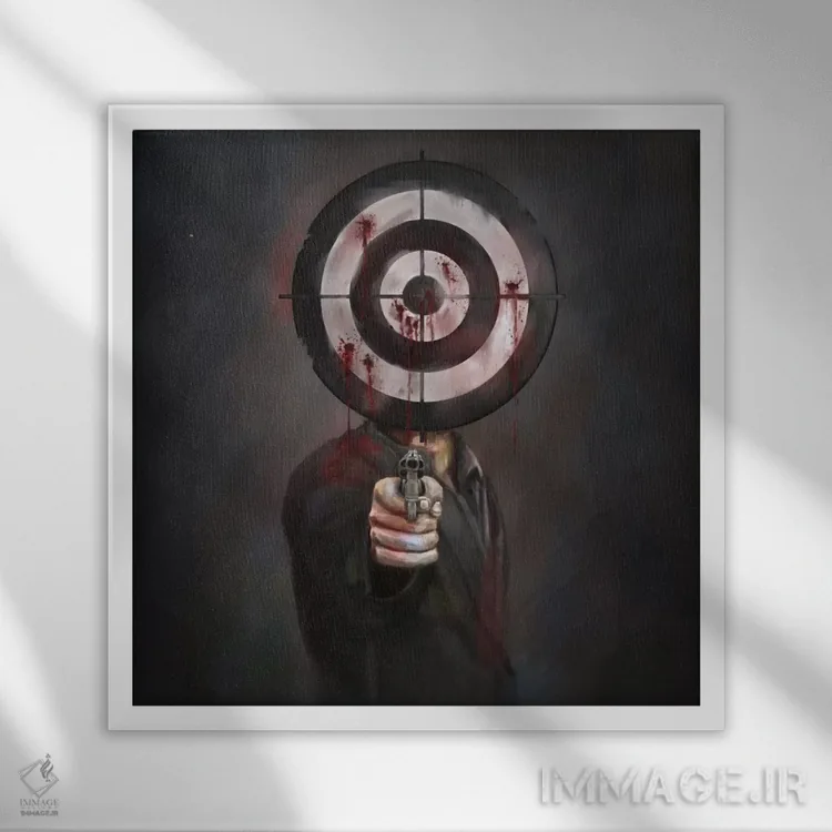 تابلو انتقام اثر بالازس شولتی - نمای قابدار سفید