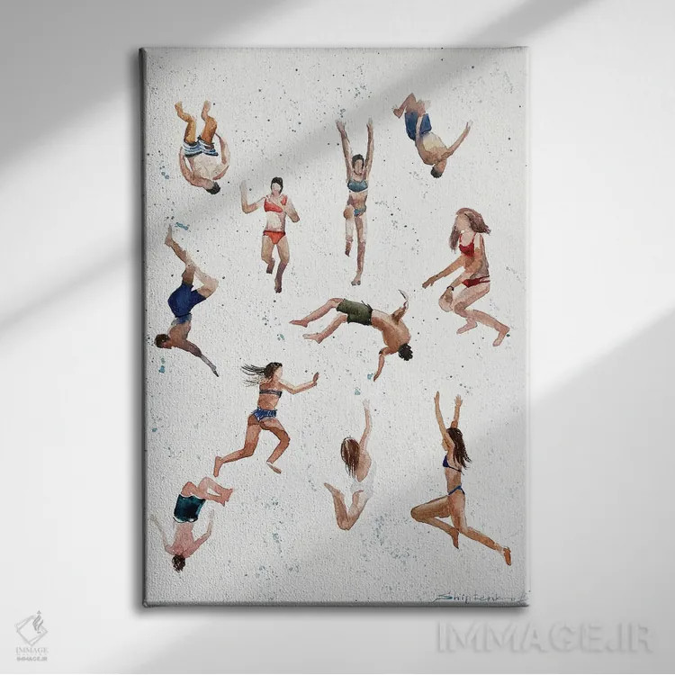 تابلو غواصی اثر بوگدان شیپتنکو - نمای روبهرو روی دیوار