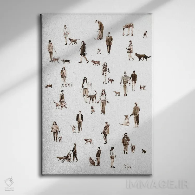 تابلو سگ اثر بوگدان شیپتنکو - نمای روبهرو روی دیوار