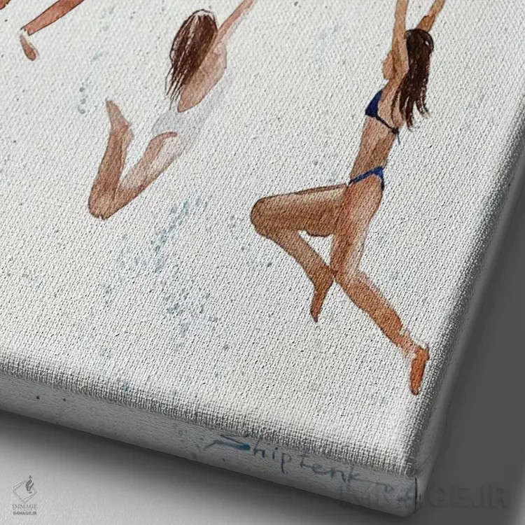 تابلو غواصی اثر بوگدان شیپتنکو - نمای نزدیک بافت بوم